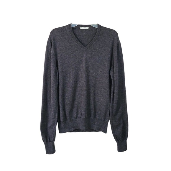 Versage Collection 100% Wool V-neck Long Sleeve‎ Sweater Size Mens Medium - Picture 1 of 11